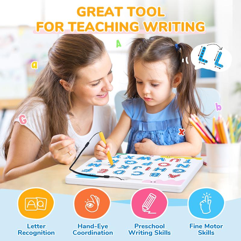 Magnetic Tracing Board (ABC +  Numbers, 2-in-1 Learning Tool) - SoulBonne